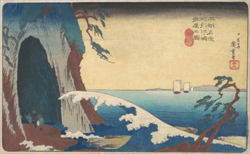 Soshu, Enoshima Iwaya no Zu. Creator: Ando Hiroshige.