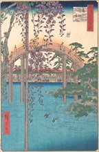 In the Kameido Tenjin Shrine Compound, 1856., 1856. Creator: Ando Hiroshige.