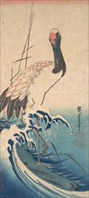 Crane and Surf, ca. 1833., ca. 1833. Creator: Ando Hiroshige.