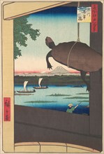 Mannen Bridge, Fukagawa, 1858., 1858. Creator: Ando Hiroshige.