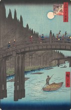 Bamboo Market at Capital Bridge, 1857., 1857. Creator: Ando Hiroshige.