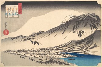 Evening Snow on Mount Hira, ca. 1832., ca. 1832. Creator: Ando Hiroshige.