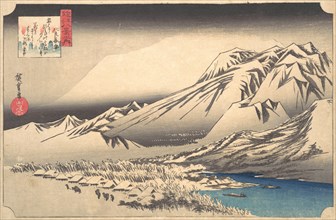 Evening Snow on Mount Hira, 19th century. Creator: Ando Hiroshige.