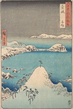 Winter View of Shimasaku in the Province of Iki, 1856., 1856. Creator: Ando Hiroshige.