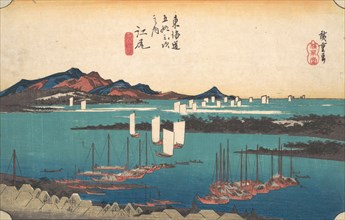 Distant View of Miho Beach from Ejiri, ca. 1834., ca. 1834. Creator: Ando Hiroshige.