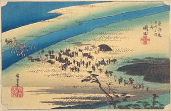 Shimada, Oigawa Shun Gan, ca. 1834., ca. 1834. Creator: Ando Hiroshige.