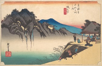 Saka-no-shita, Fude-sute Mine, ca. 1834., ca. 1834. Creator: Ando Hiroshige.
