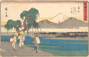 Kambura Station, ca. 1842., ca. 1842. Creator: Ando Hiroshige.