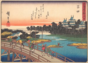 Yoshida, from the series The Fifty-three Stations of the Tokaido Road, early..., early 20th century. Creator: Ando Hiroshige.