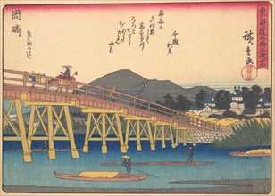 Okazaki, from the series The Fifty-three Stations of the Tokaido Road, early..., early 20th century. Creator: Ando Hiroshige.