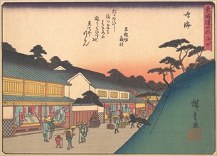 Narumi, from the series The Fifty-three Stations of the Tokaido Road, early ..., early 20th century. Creator: Ando Hiroshige.