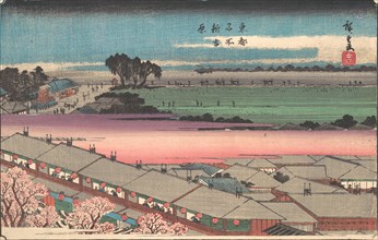 Shin Yoshiwara, ca. 1840., ca. 1840. Creator: Ando Hiroshige.
