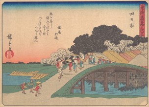 Yokkaichi, from the series The Fifty-three Stations of the Tokaido Road, ear..., early 20th century. Creator: Ando Hiroshige.
