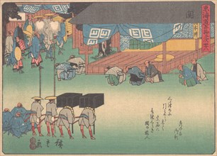 Seki, from the series The Fifty-three Stations of the Tokaido Road, early 20..., early 20th century. Creator: Ando Hiroshige.