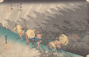 Shower at Shono, 1834., 1834. Creator: Ando Hiroshige.