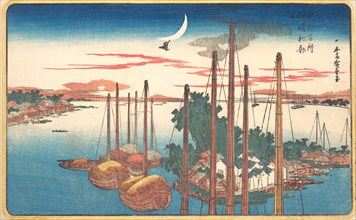 The Year's First Song of the Cuckoo at Tsukudajima, 1831., 1831. Creator: Ando Hiroshige.