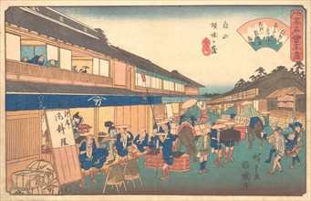 Tea house in Hakusen district, ca. 1835-42., ca. 1835-42. Creator: Ando Hiroshige.