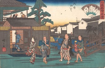 The Umegawa at Ryogoku Yanagibashi, ca. 1835-42., ca. 1835-42. Creator: Ando Hiroshige.