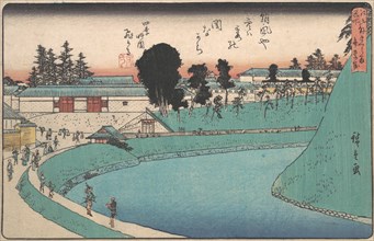 Soto Sakurada Benkei Bori, ca. 1843., ca. 1843. Creator: Ando Hiroshige.