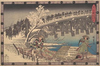 Scene I in Act XI of Chushingura, ca. 1835., ca. 1835. Creator: Ando Hiroshige.