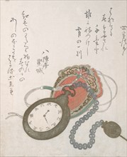 Western Pocket Watch From the Spring Rain Collection (Harusame shu), vol. 3, dated 1823., dated 1823 Creator: Ando Hiroshige.