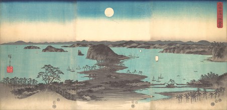 Full Moon at Kanazawa, Province of Musashi, 1857., 1857. Creator: Ando Hiroshige.