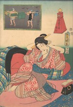 Twelve Hours of Spring Pleasures: Hour of the Dragon, 19th century., 19th century. Creator: Utagawa Kunisada.