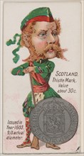 Scotland, Thistle Mark, from the series Coins of All Nations (N72, variation 1) for Duke b..., 1889. Creator: Unknown.