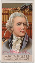 Alexander Hamilton, from the series Great Americans (N76) for Duke brand cigarettes, 1888., 1888. Creator: Unknown.