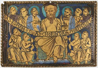 Plaque with Saint Paul and His Disciples, British (?), ca. 1160-80.