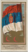 Serbia, from Flags of All Nations, Series 2 (N10) for Allen & Ginter Cigarettes Brands, 1890.