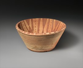 Bowl with Interior Geometric Decoration, Coptic, 4th-7th century.