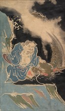 Daoist Immortal with Dragon, probably 19th century.