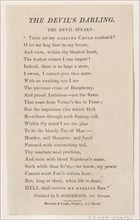 The Devil's Darling: Text, March 12, 1814. [Poem representing the devil's speech to Napoleon].