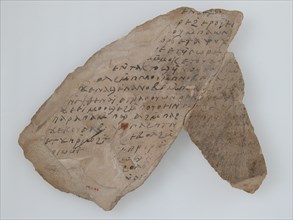 Ostrakon Fragments of a Liturgical Text, Coptic, 600.
