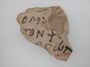 Ostrakon with a Trisagion, Coptic, 580-640.