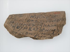 Ostrakon with a Letter from Kame to Aaron, Coptic, 600.