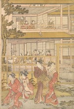 Uranosuke Plays Blind Man's Buff with the Women of the Ichiriki Joroya, ca. 1790.