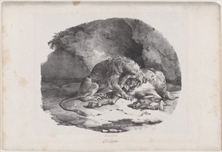 A Horse Being Eaten by a Lion, 1823.