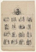 Augustin-Eugène Scribe with Characters, 19th century.