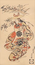 Actor Sawamura Kodenji as a Woman at the Time of the Tanabata Festival, 1698.