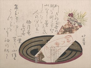 Tray with Noshi Paper (Noshi Indicates a Present), 1816.