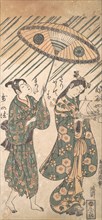 The Actors Nakamura Tomijiro in the Role of Ono no Komachi and Sanogawa Ichimatsu in the Role of Her Servant, ca. 1756.