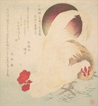 Rising Sun and a Cock and a Hen, ca. 1800.