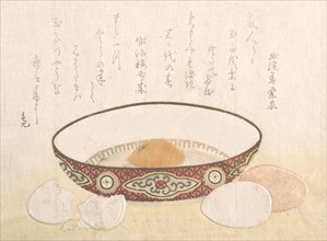 Flat Bowl with Eggs, probably 1813.