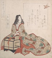 Lady Murasaki Sets a Bird Free from a Cage, 19th century.