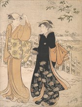 Two Women on Matsuchi Hill Edo, ca. 1784.