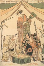 Scene of the Drama "Oakinai Hiru-ga-Koshima", 1784-85.