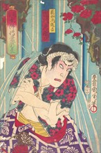 Imaginary portrait, Shuihuzhuan of Stage: Toryudai (Mitate Suikoden Torodai) - Actor Ichikawa Sadanji plays Hanaosho Shinkichi, 1875.