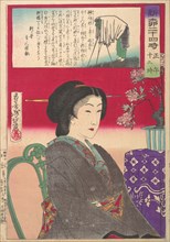 Twenty-Four Hours at Shinbashi/Yanagibashi: 12 Noon. (Shinyanagi nijuyo-ji, gozen juni-ji), 1880.
